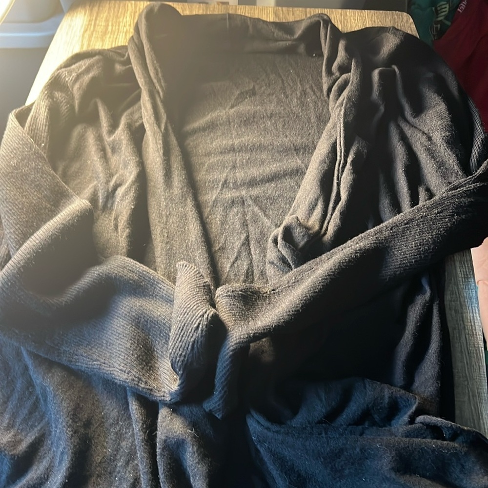 JoFit Women’s Shawl Collar Open Front Lightweight Cardigan Color Black Size XL